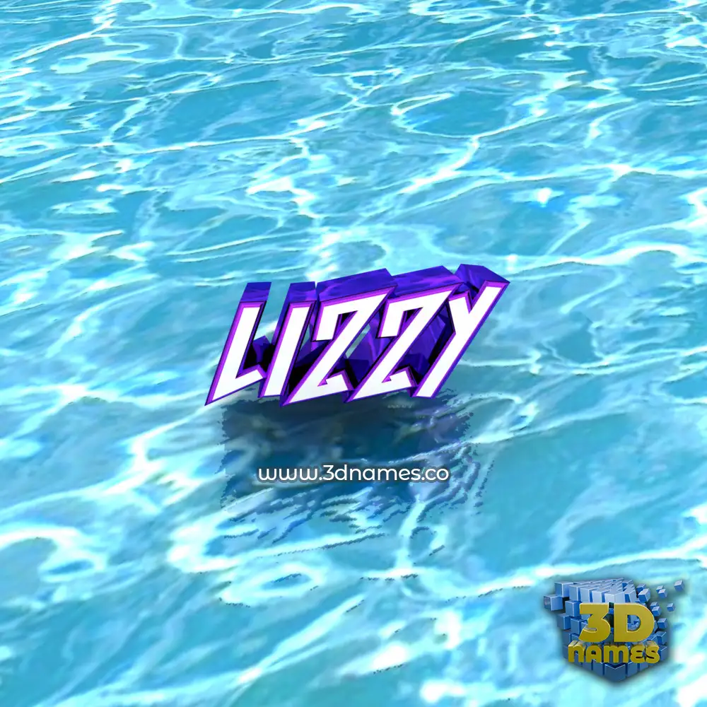 lizzy in Water style - 3D name wallpaper