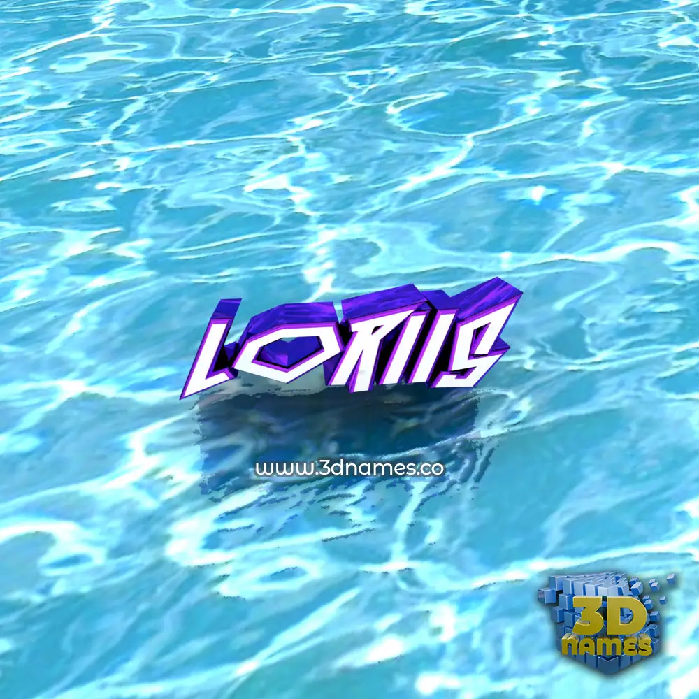 loriis in Water style - 3D name wallpaper