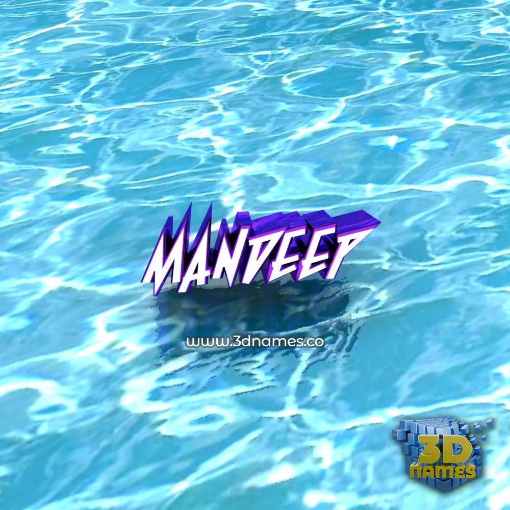 mandeep in Water style - 3D name wallpaper