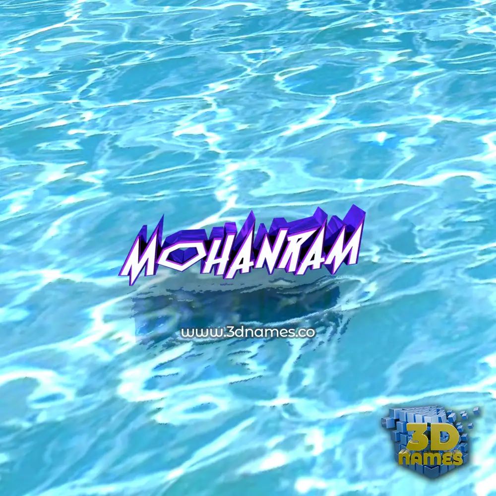 mohanram in Water style - 3D name wallpaper mohanram in Water style - 3D name wallpaper