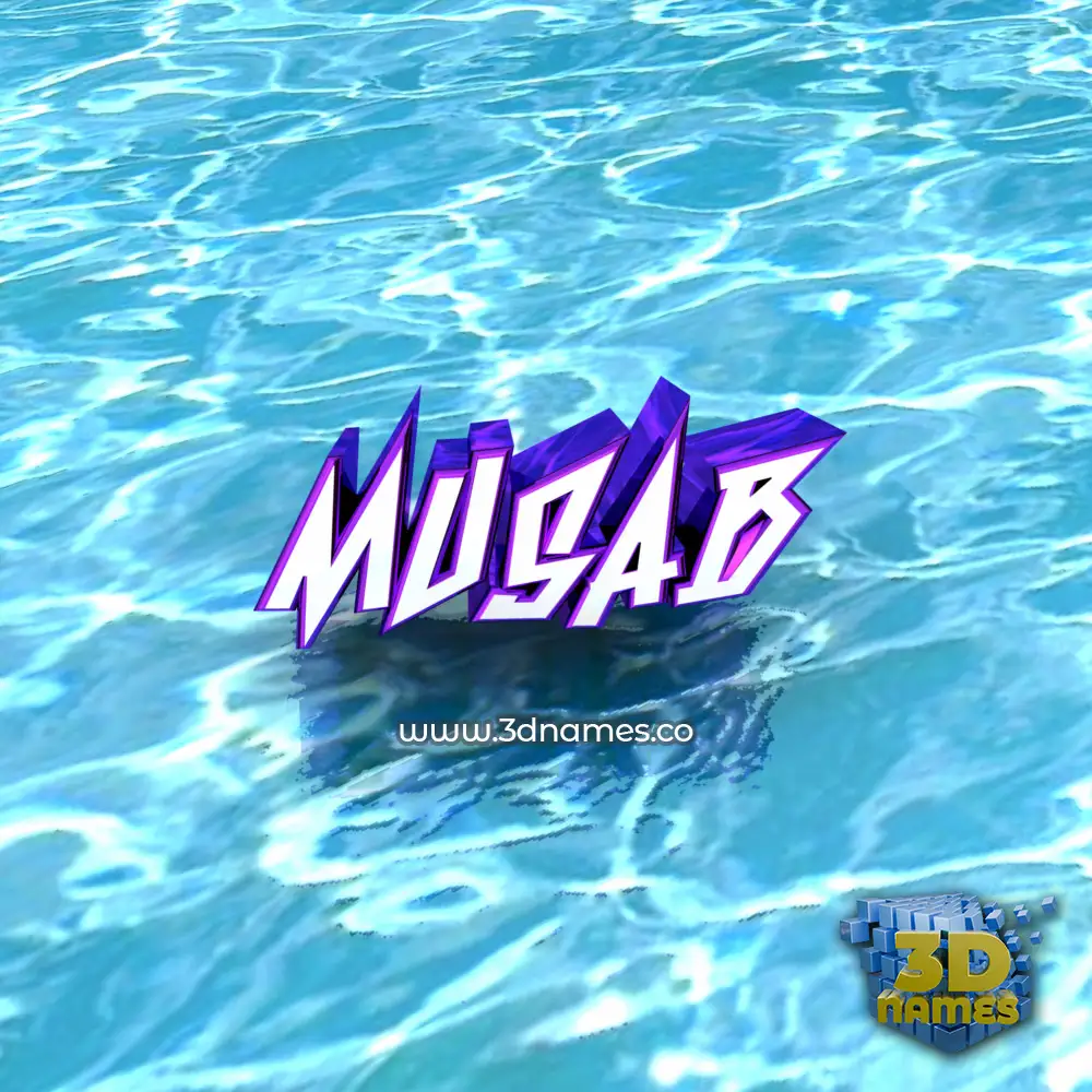 musab in Water style - 3D name wallpaper musab in Water style - 3D name wallpaper