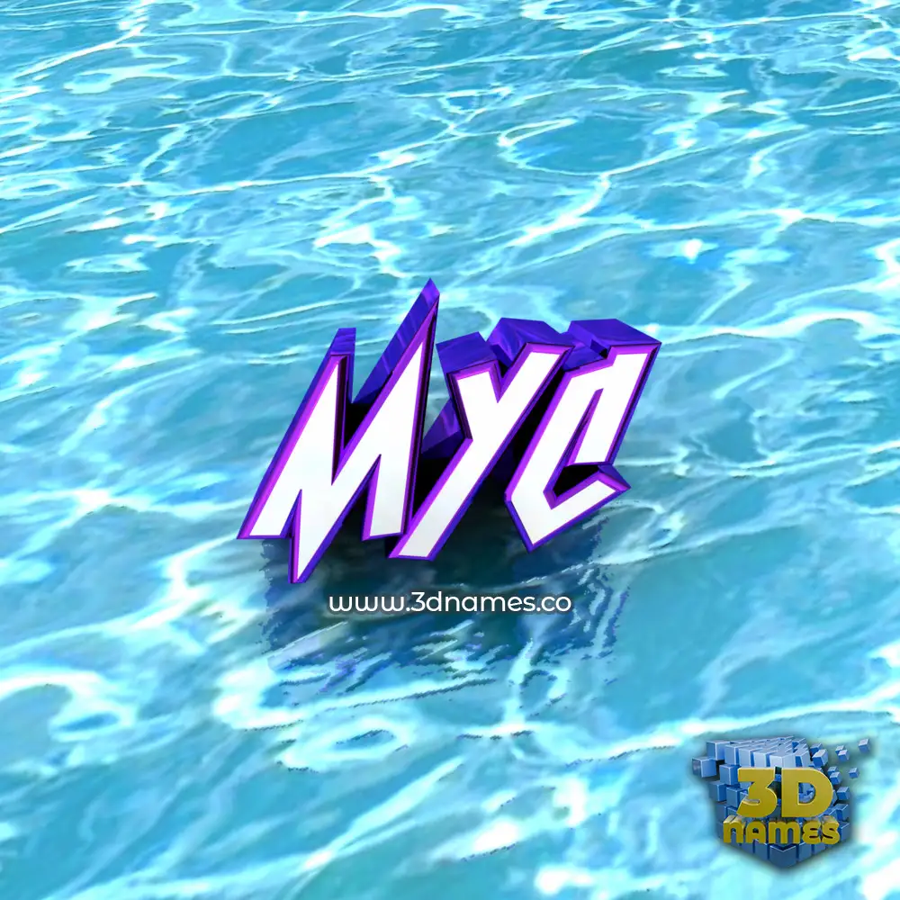 myc in Water style - 3D name wallpaper myc in Water style - 3D name wallpaper