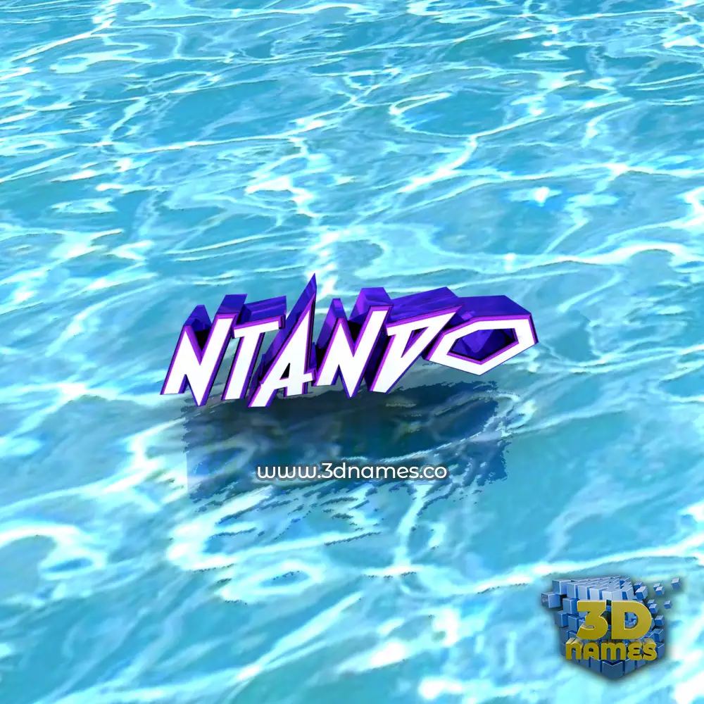 ntando in Water style - 3D name wallpaper