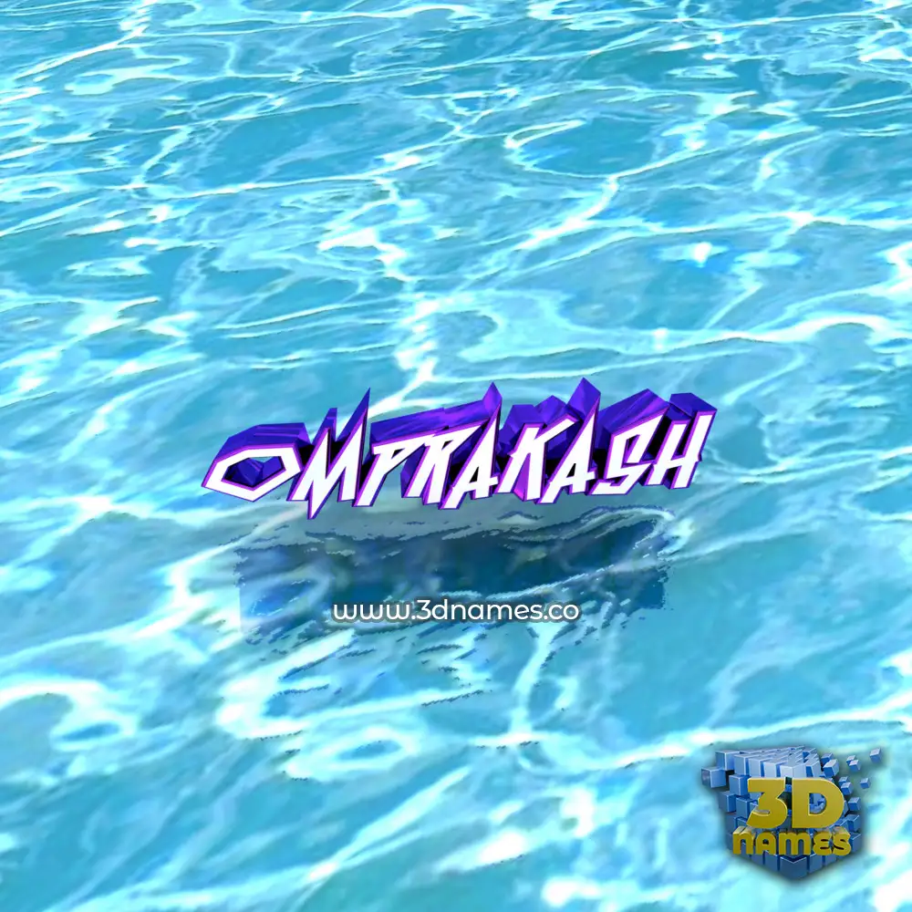 omprakash in Water style - 3D name wallpaper