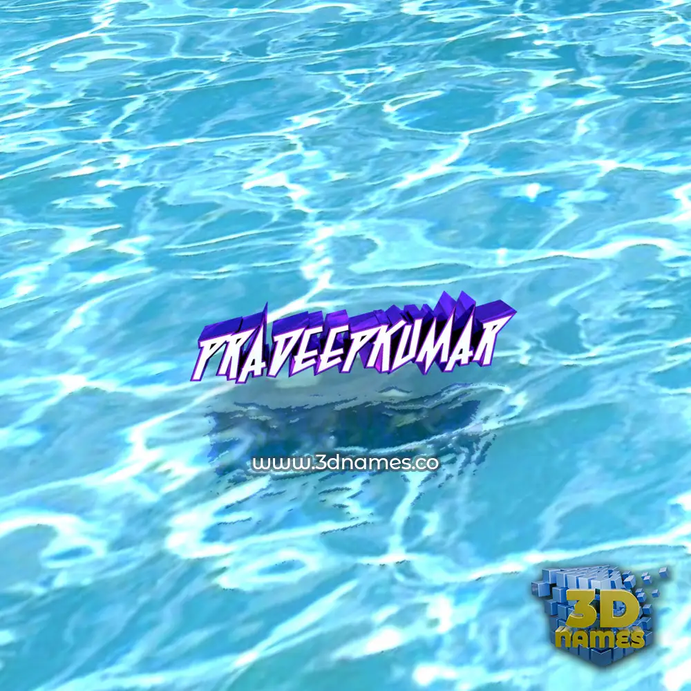 pradeepkumar in Water style - 3D name wallpaper
