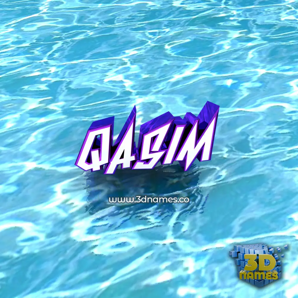 qasim in Water style - 3D name wallpaper qasim in Water style - 3D name wallpaper