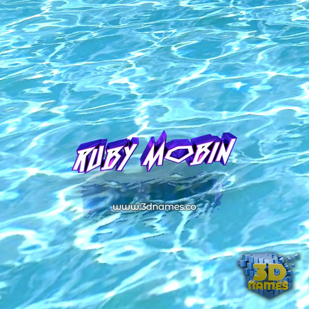 ruby mobin in Water style - 3D name wallpaper ruby mobin in Water style - 3D name wallpaper