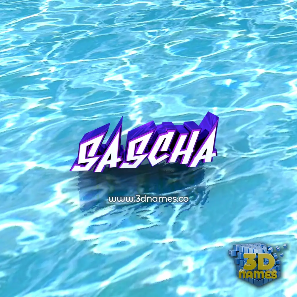 sascha in Water style - 3D name wallpaper