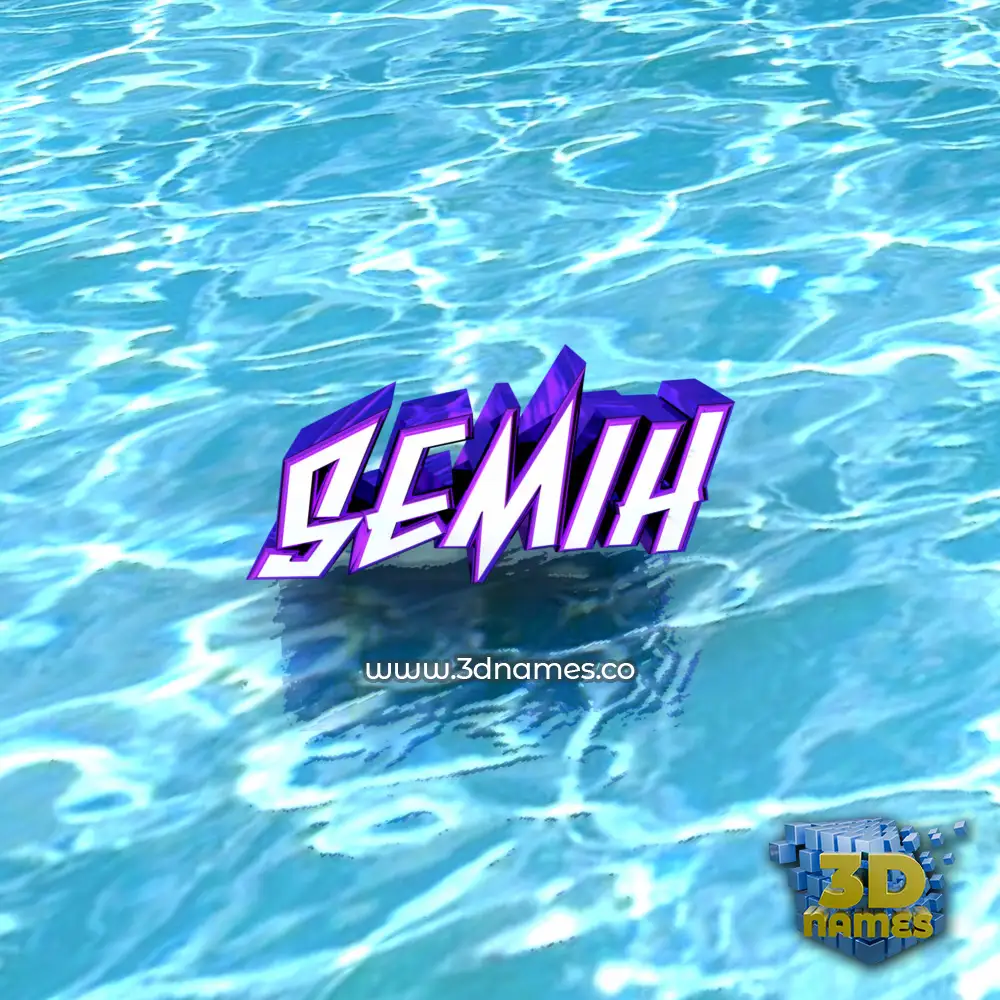 semih in Water style - 3D name wallpaper