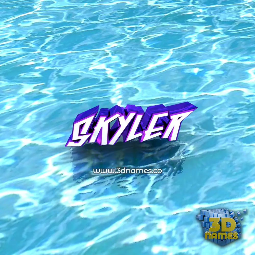 skyler in Water style - 3D name wallpaper