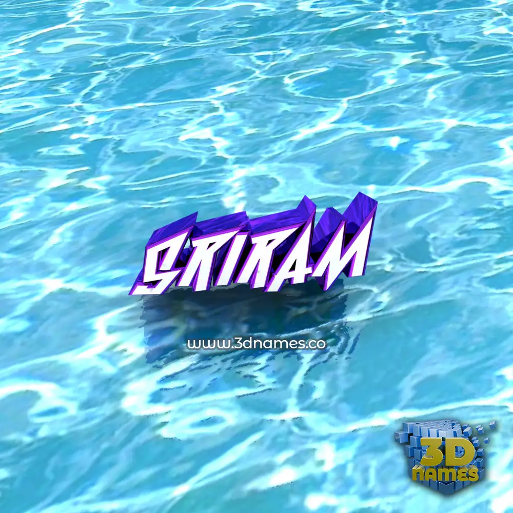 sriram in Water style - 3D name wallpaper