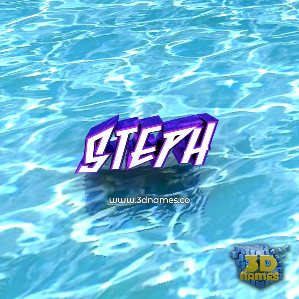 steph in Water style - 3D name wallpaper