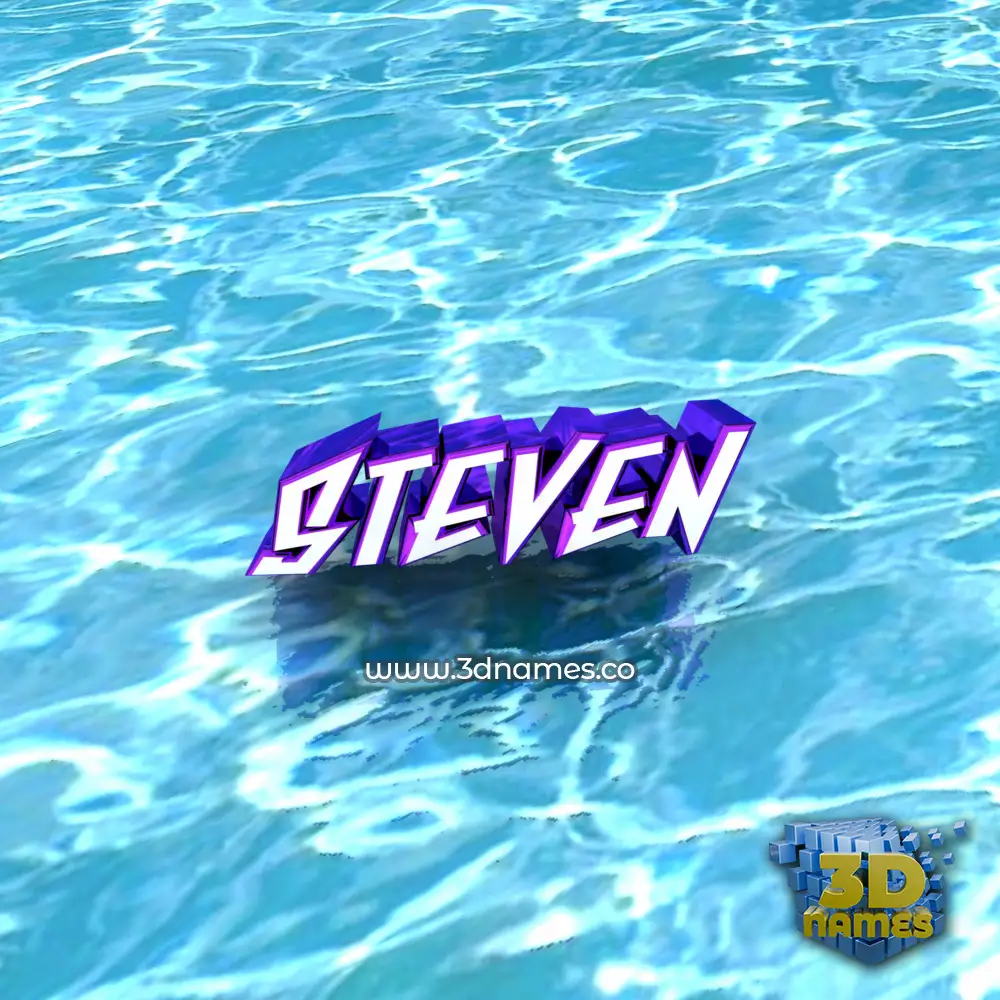steven in Water style - 3D name wallpaper
