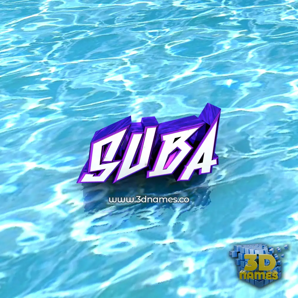 suba in Water style - 3D name wallpaper suba in Water style - 3D name wallpaper