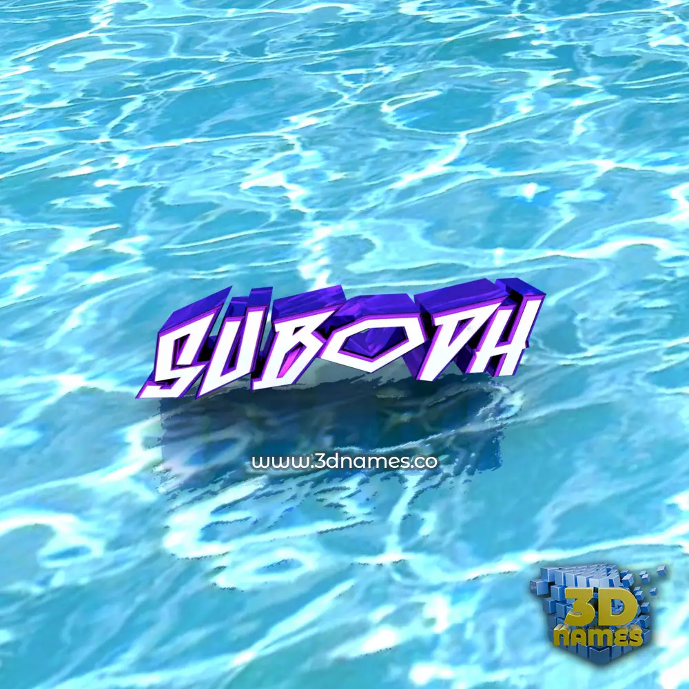 subodh in Water style - 3D name wallpaper
