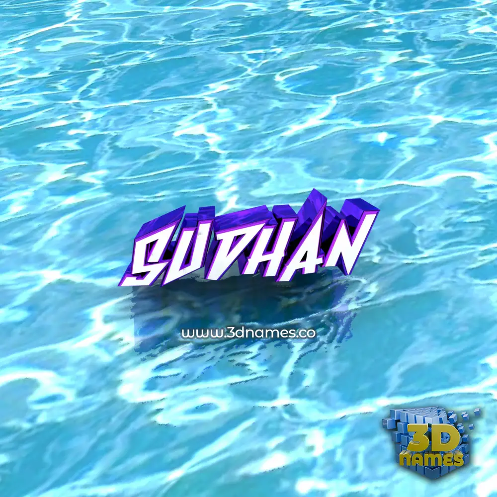 sudhan in Water style - 3D name wallpaper