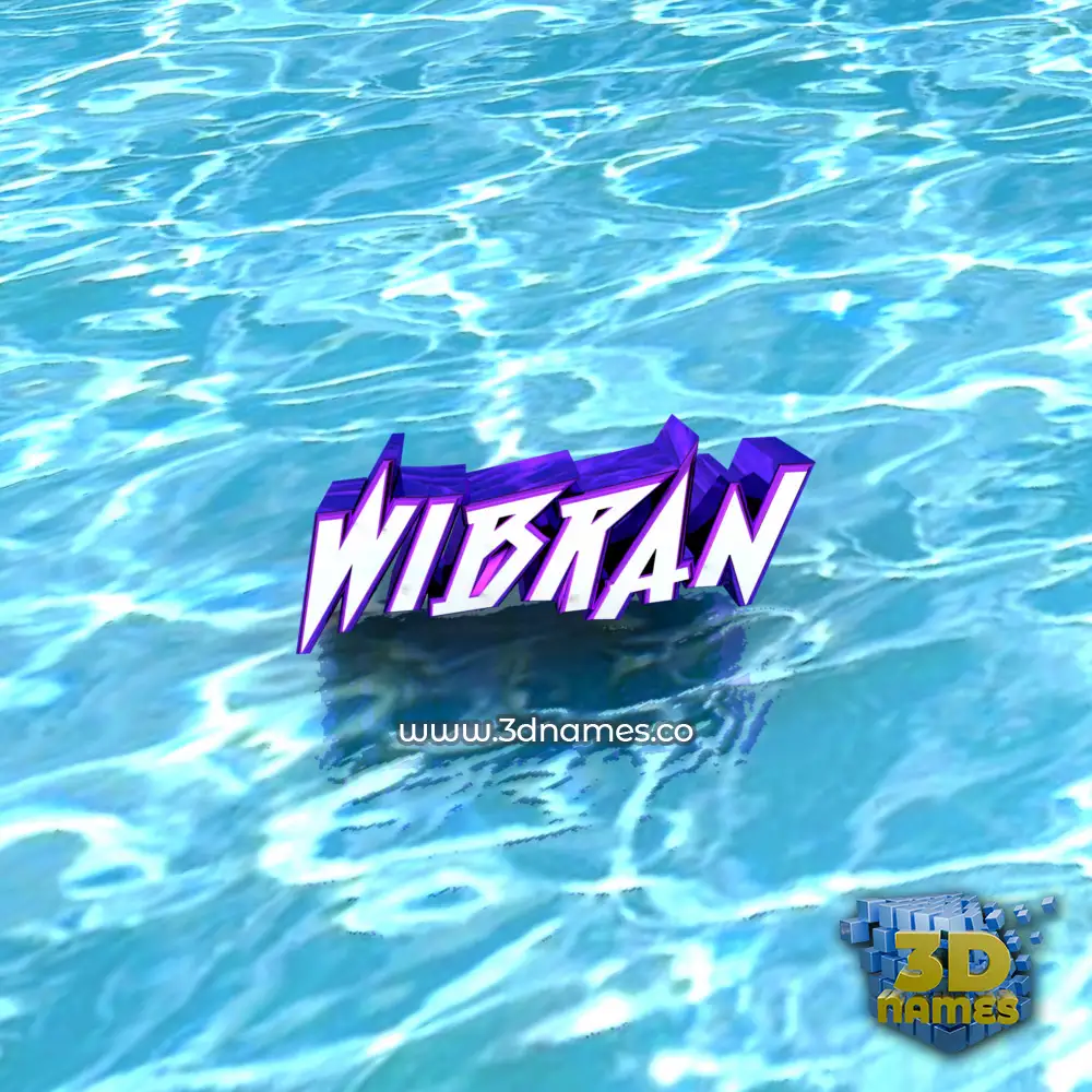 wibran in Water style - 3D name wallpaper wibran in Water style - 3D name wallpaper