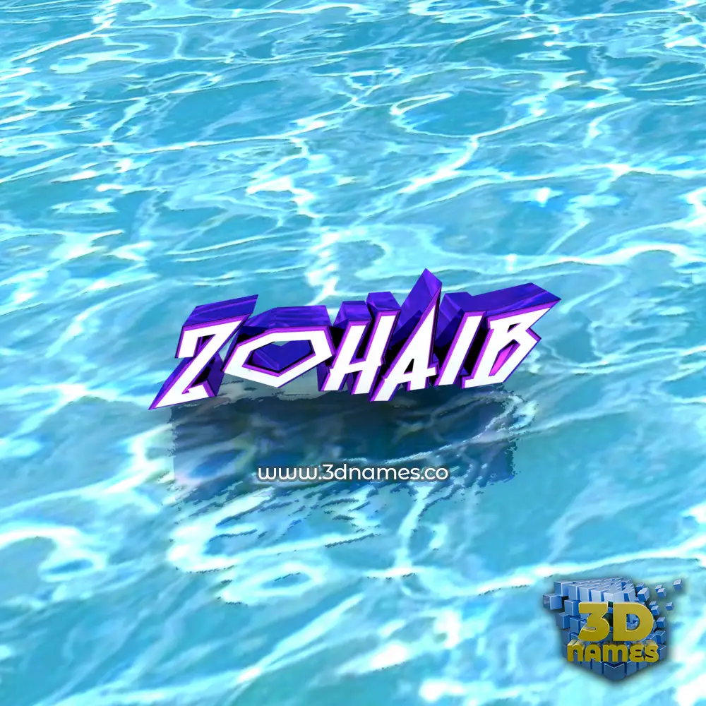 zohaib in Water style - 3D name wallpaper zohaib in Water style - 3D name wallpaper