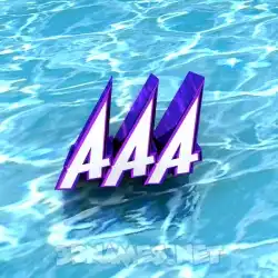 aaa in Water style - 3D name wallpaper