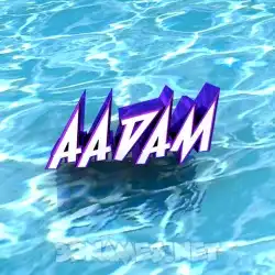 aadam in Water style - 3D name wallpaper