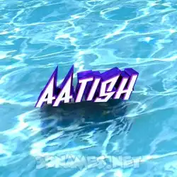aatish in Water style - 3D name wallpaper