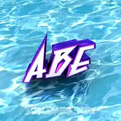 abe in Water style - 3D name wallpaper