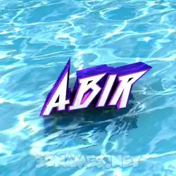 abir in Water style - 3D name wallpaper