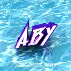 aby in Water style - 3D name wallpaper