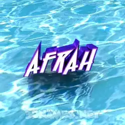afrah in Water style - 3D name wallpaper