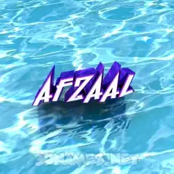 afzaal in Water style - 3D name wallpaper