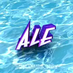 ale in Water style - 3D name wallpaper