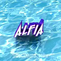 alfia in Water style - 3D name wallpaper
