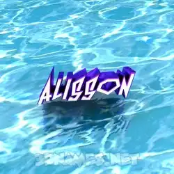 alisson in Water style - 3D name wallpaper