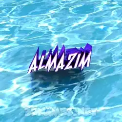 almazim in Water style - 3D name wallpaper