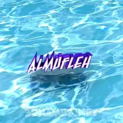almufleh in Water style - 3D name wallpaper