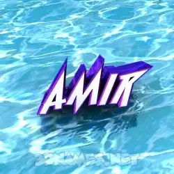 amir in Water style - 3D name wallpaper