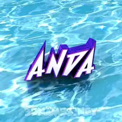 anda in Water style - 3D name wallpaper