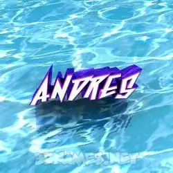 andres in Water style - 3D name wallpaper