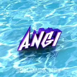 angi in Water style - 3D name wallpaper