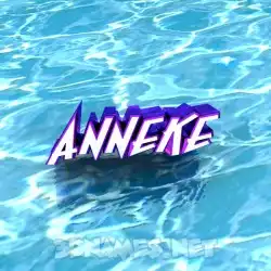 anneke in Water style - 3D name wallpaper
