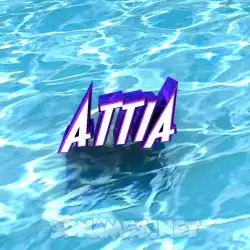attia in Water style - 3D name wallpaper