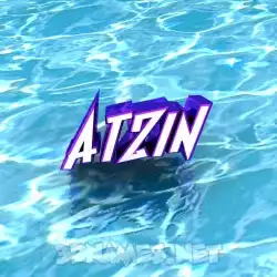 atzin in Water style - 3D name wallpaper