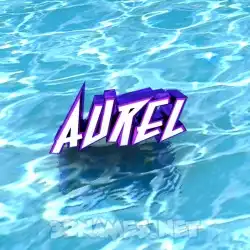 aurel in Water style - 3D name wallpaper