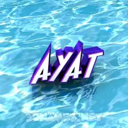 ayat in Water style - 3D name wallpaper