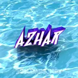 azhar in Water style - 3D name wallpaper