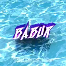 babur in Water style - 3D name wallpaper