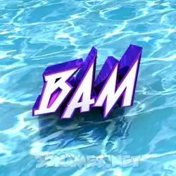 bam in Water style - 3D name wallpaper