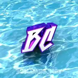 bc in Water style - 3D name wallpaper