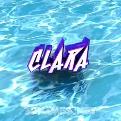 clara in Water style - 3D name wallpaper