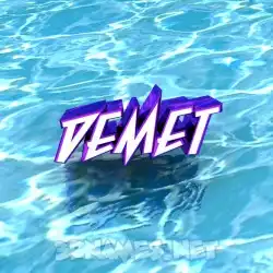 demet in Water style - 3D name wallpaper